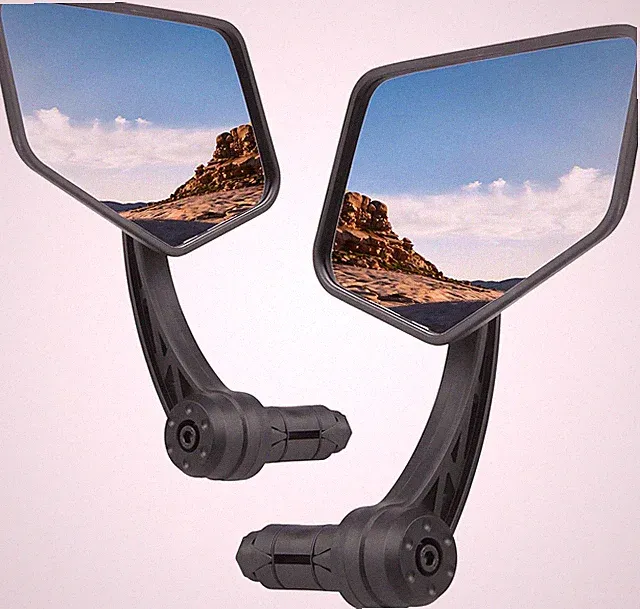 1 Pair Bike Mirror Handlebar End Mount Bicycle Mirrors E-Bike Mirrors, HD Glass