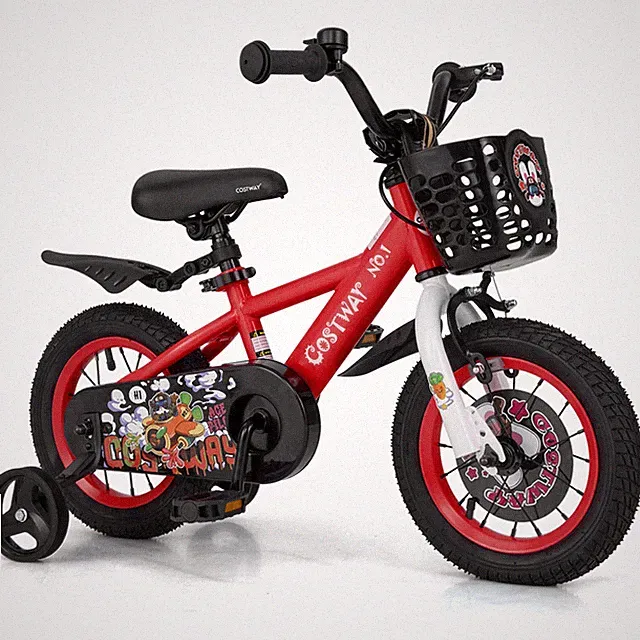 12" Kid’s Bike for 3-4 w/ Height-Adjustable Handlebar & Saddle Handbrake
