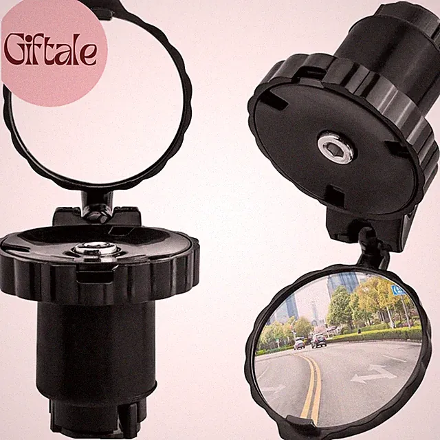 2 Pack Bike Handlebar End Mirrors Foldable HD Convex Rear View Adjustable