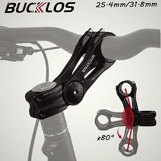 25.4mm/31.8mm Handlebar Stem 110/130/145mm MTB/BMX/Road Bike ±80° Adjustable US