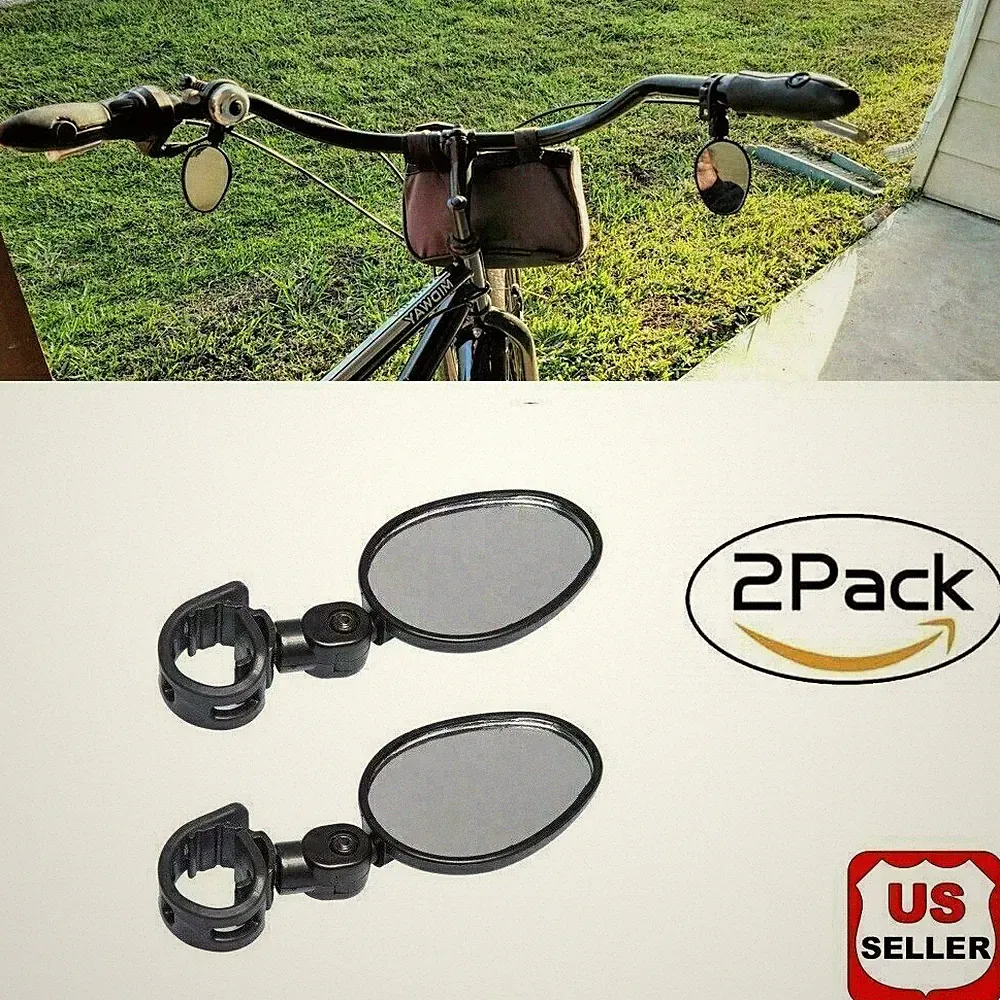 2x Mountain Glass Mirror Adjustable fits Hybrid MTB Recumbent Bike Urban Bicycle
