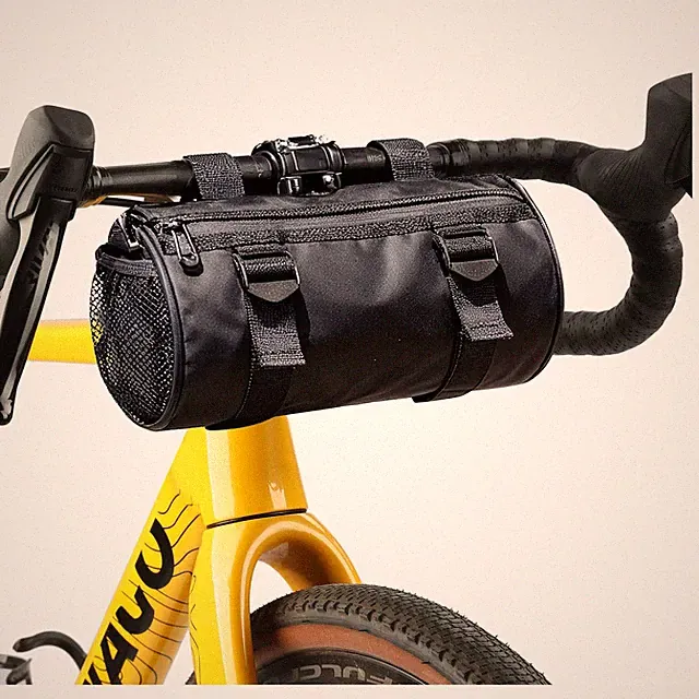 4L Black Bike Handlebar Bag, Waterproof Bicycle Accessories, Bike Frame Front...