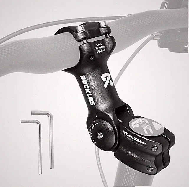 Adjustable Bike Stem 31.8Mm 25.4Mm Riser Handlebar Stem, 100/110/120/130/140Mm 6