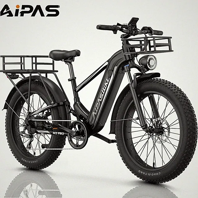 Aipas 1800W eBike 26" Fat Tire 48V 17.5AH Electric Bike for Adult Mountain 36MPH