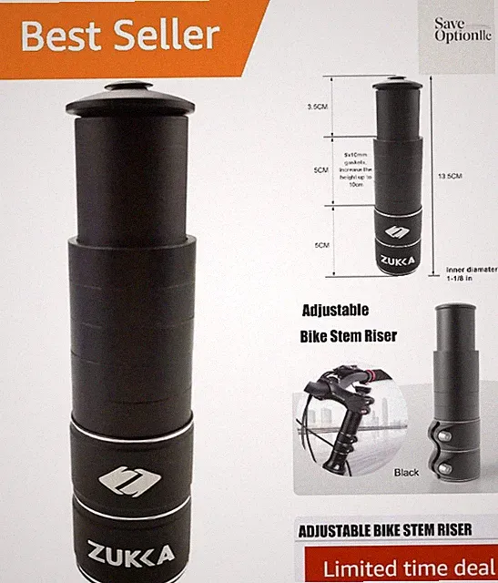 Bicycle Handlebar Stem Riser Adjustable Bike Stem Riser Aluminium Alloy Head...