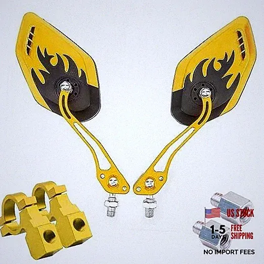 Bicycle Mirrors for Handlebars 2 Pack, Bike Mirrors for Electric yellow