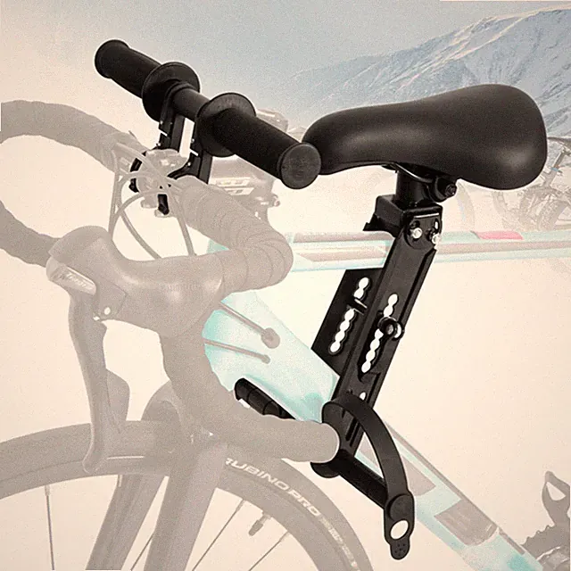 Bicycle Universal Adjustable Child Seat Saddle with Pedals Safety Handlebar