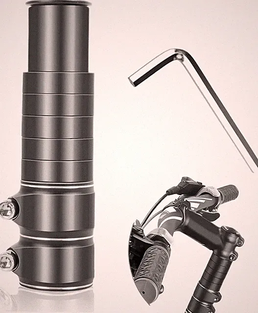 Bike Stem Riser Adjustable,Handlebar Extender, Increases Height Up to 5.2" for 1