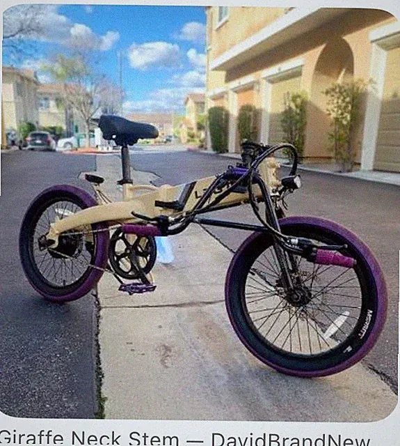 ✅ BMX Handlebar GIRAFFE Neck Adjustable Stem Folding Bike by DavidBrandNew Bar