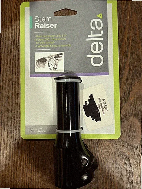 Delta Threadless Bicycle Handlebar Stem Riser 1 1/8" Black Bike Adjuster Part