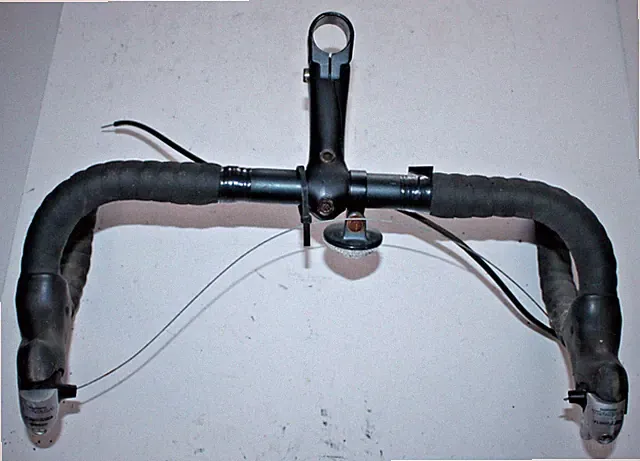 Dropbar Handlebar 44cm 11/8" Adjustable Threadless Stem Black Tiagra Brifters ~