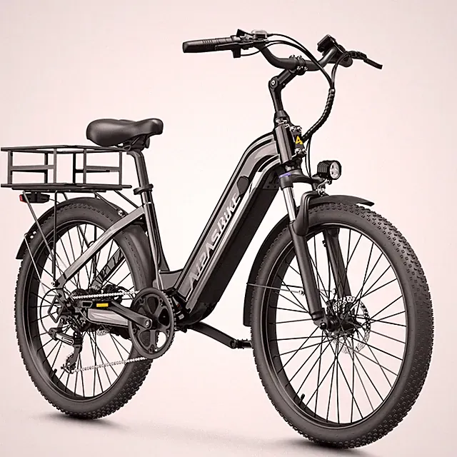 Electric Bike for Adults 1100W Peak 85Miles 48V 18AH 24" Fat Tire E Bike 28Mph