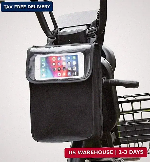 Electric Scooter Bag Storage Pouch Handlebar Attachement Large Capacity with Wat