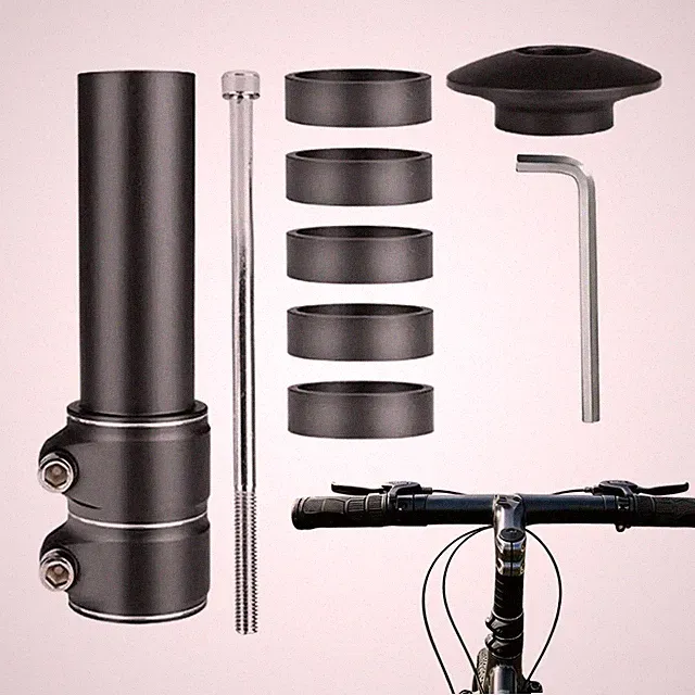New Bike Handlebar Extender Adjustable Aluminium Alloy Stem Riser Fast Shipping