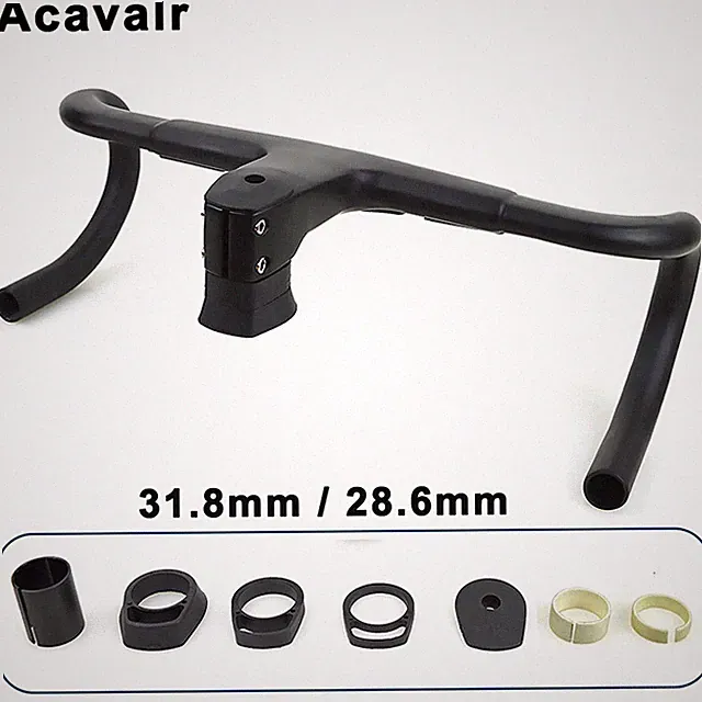 Road Bike Drop Bar Carbon Internal Integrated Handlebar with Adjustable 28.6mm