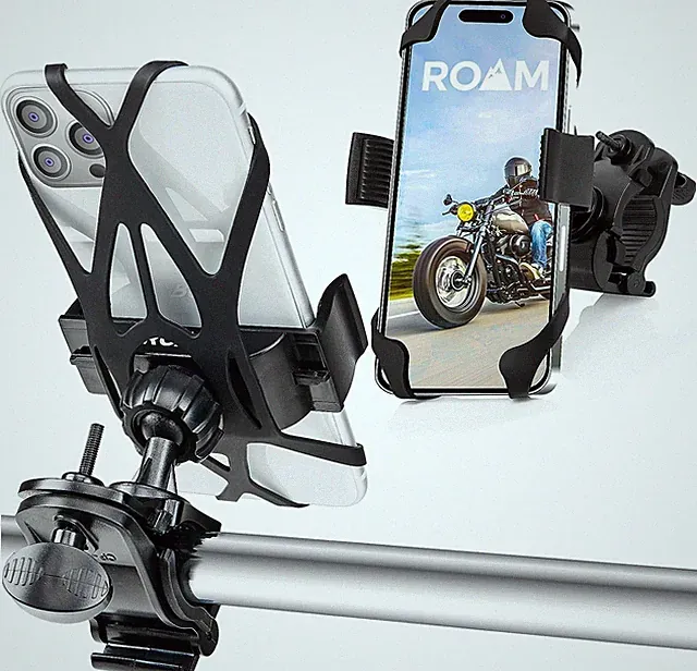 Roam Universal Bike Phone Mount for Motorcycle/Bike Handlebars Adjustable -Black