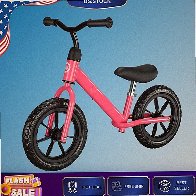 Toddler Balance Bike 2-5 Year Adjustable Seat Handlebar No Pedal Kids Bike