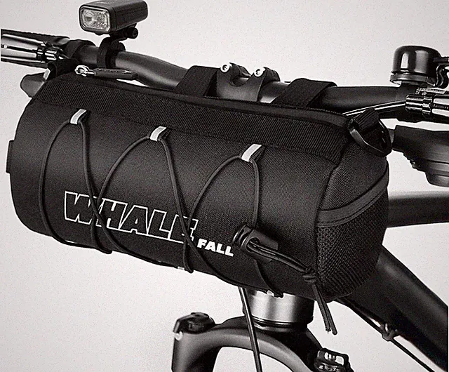 Waterproof Bike Handlebar Bag 2.4L Roll Front Pouch Shoulder Strap MTB Road Pack