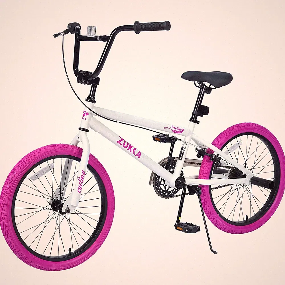ZUKKA 20 Inch Mountain Bike BMX Handlebar Bicycle Single Speed Kids Bike,White